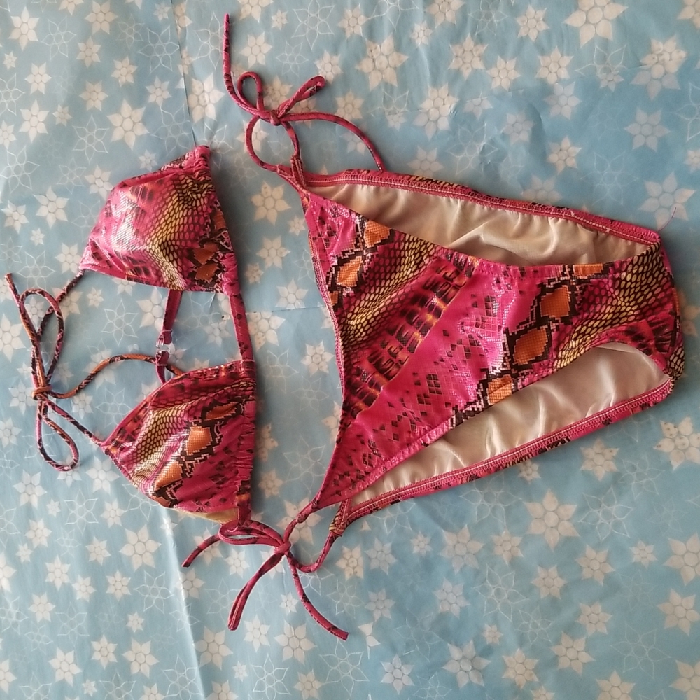 👙Y2K SNAKE SKIN PATTERN BIKINI 👙